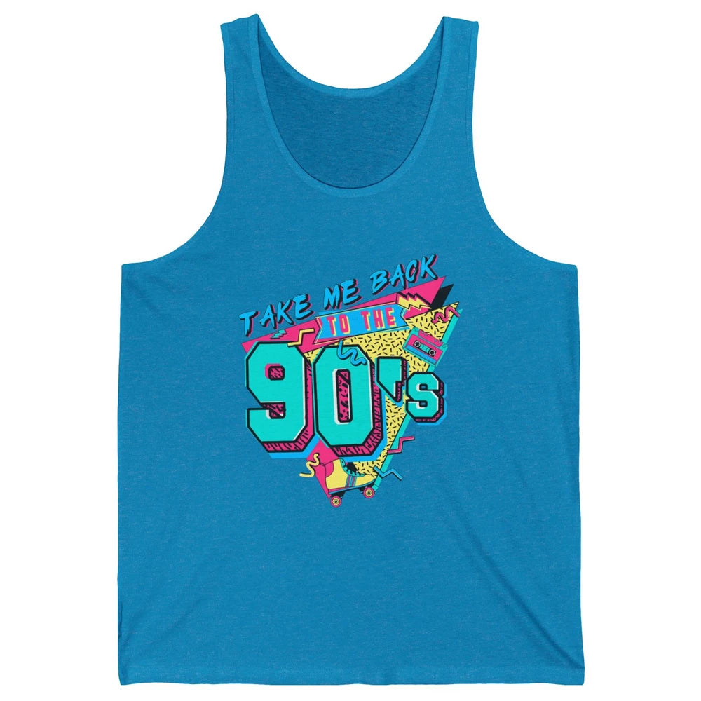 Vintage Take Me Back To The 90s Cassette Retro Rainbow Child Unisex Jersey Tank