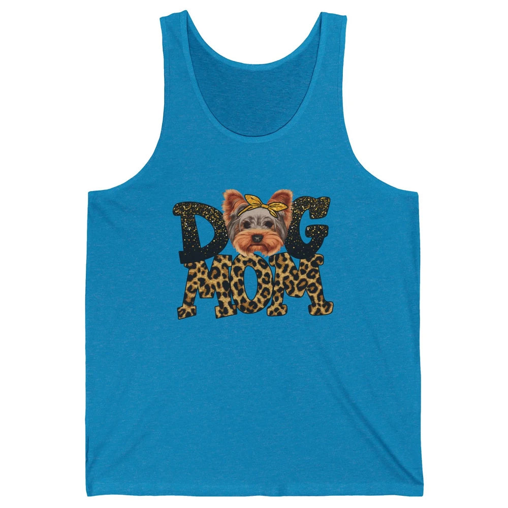 Yorkie Mom Bandana Dog Mom Leopard Yorkshire Dog Mother Gift Unisex Jersey Tank