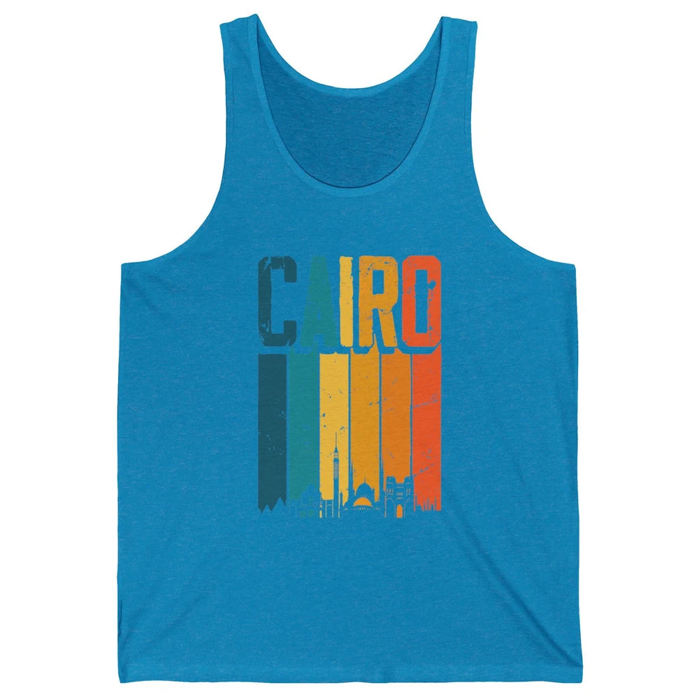 Ancient Pyramids Mystery Cairo Egypt Egyptian Sunset Skyline Unisex Jersey Tank