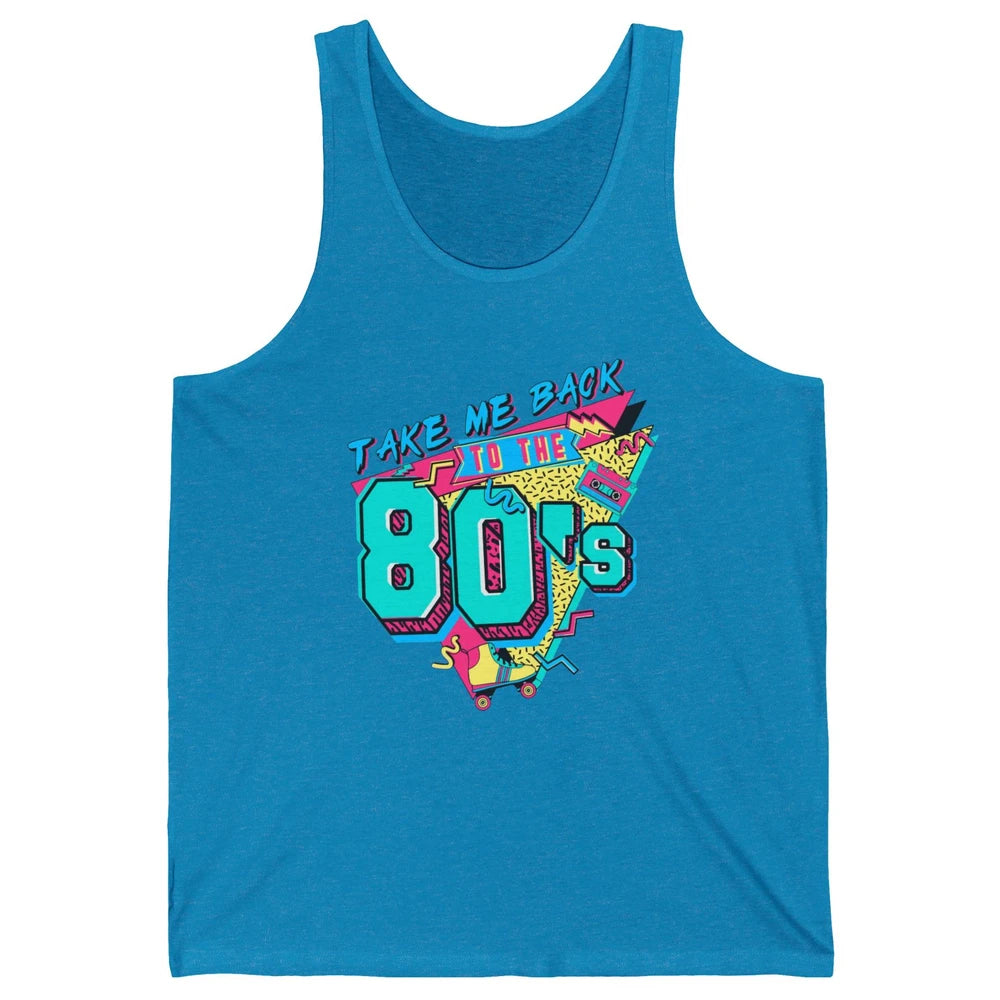 Vintage Take Me Back To The 80s Cassette Retro Rainbow Child Unisex Jersey Tank