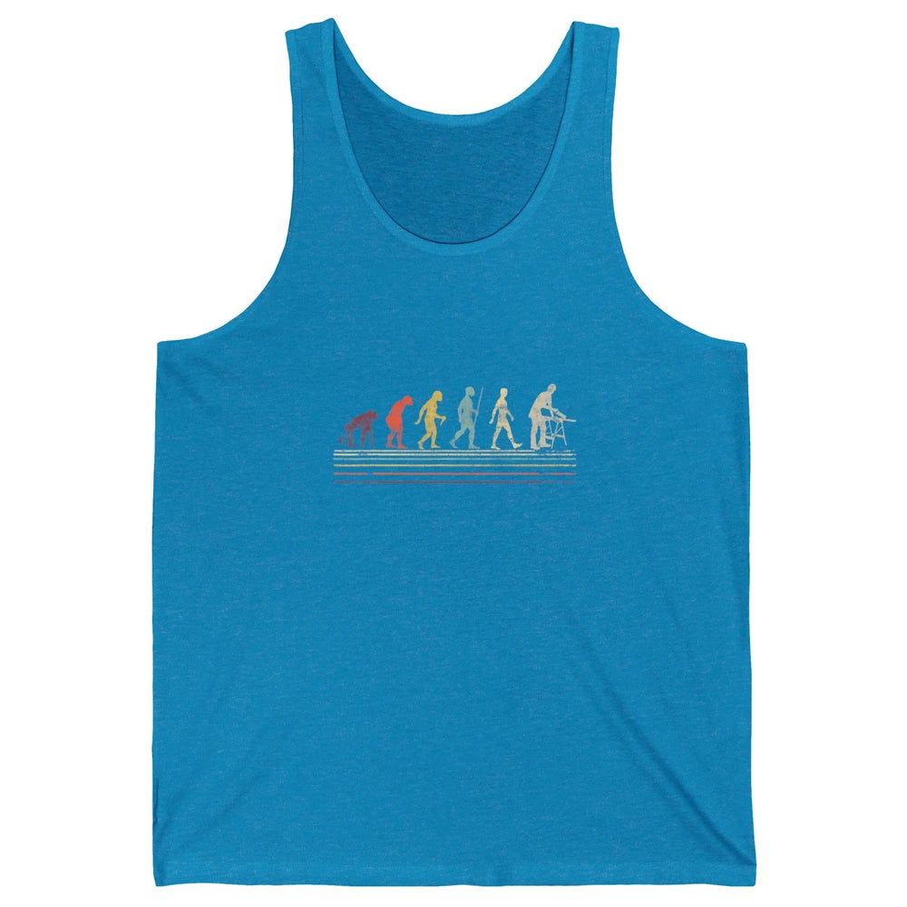 Carpenter Woodworking Evolution Woodworker Colorful Retro Unisex Jersey Tank