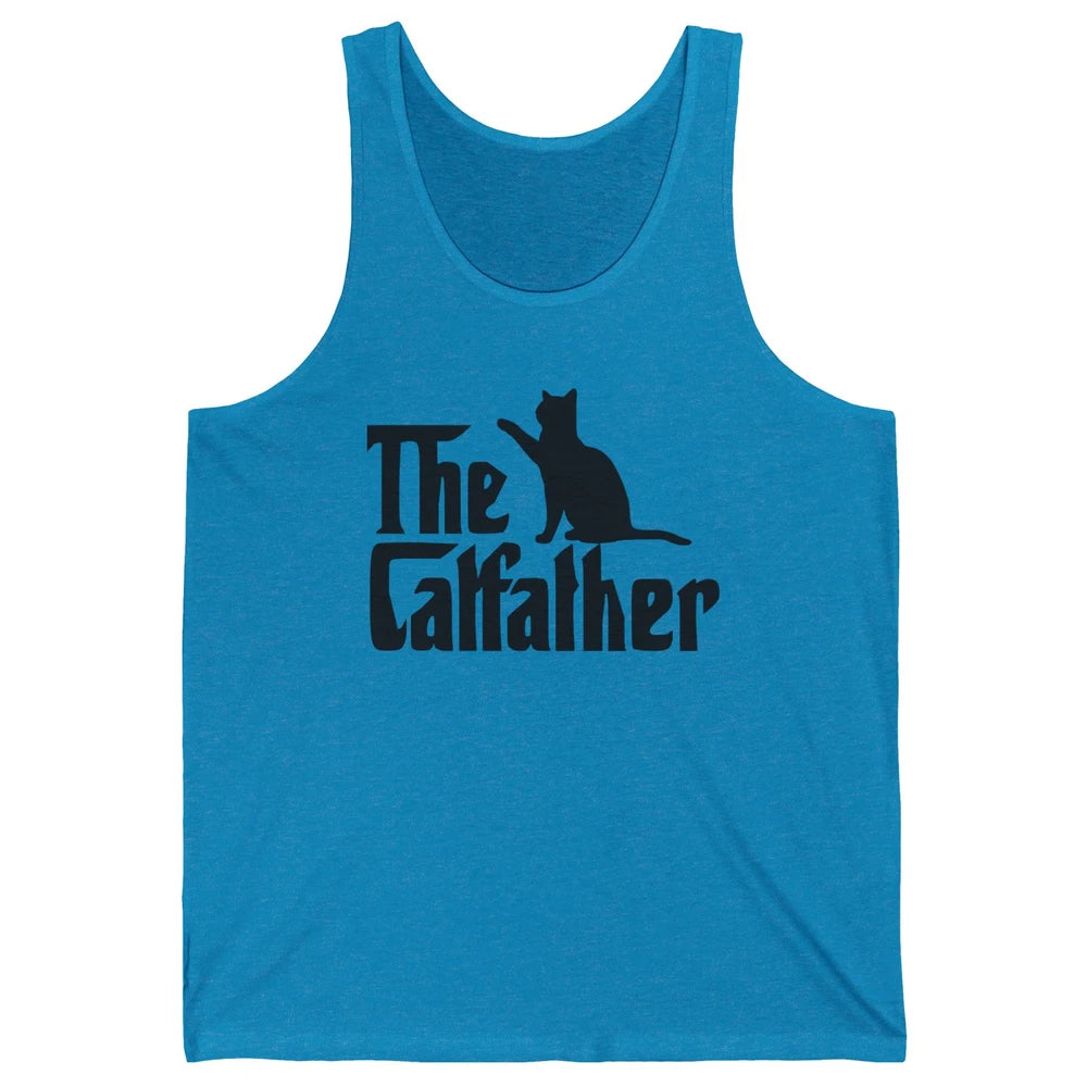 The Catfather Parody Funny Cat Lovers Cat Dad Fathers Day Unisex Jersey Tank