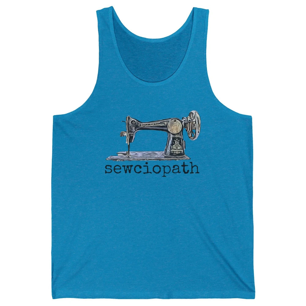 Retro Sewing Machine Sewciopath Quilting Life Sewer Life Unisex Jersey Tank