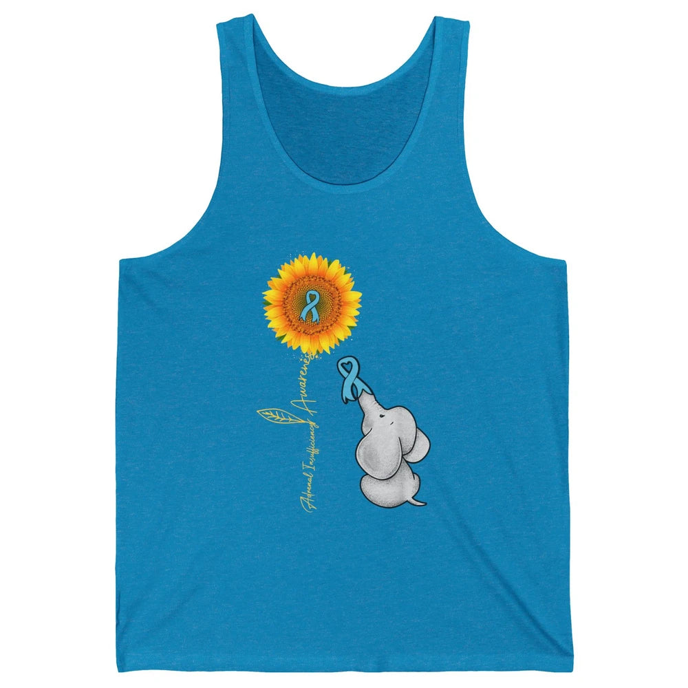 Adrenal Insufficiency Awareness Baby Elephant Sunflower Unisex Jersey Tank