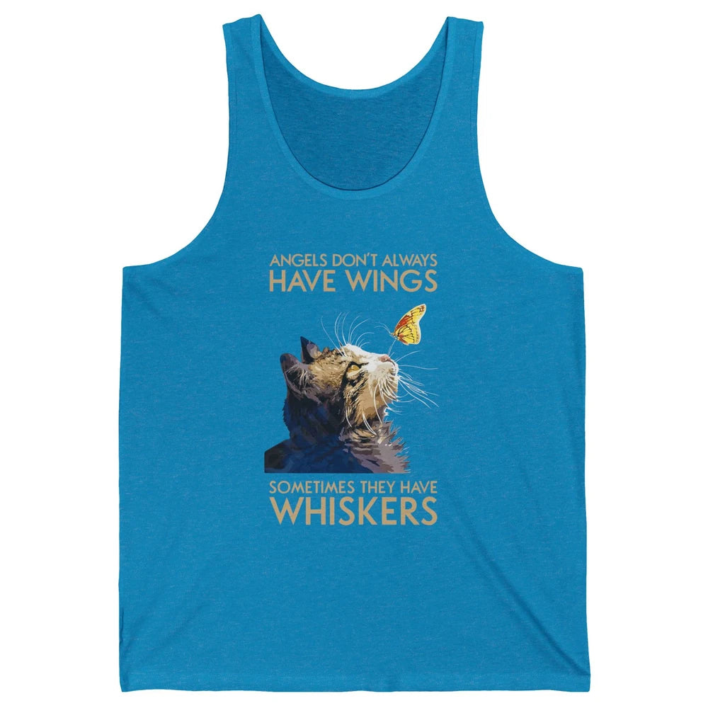 Angels Don't Always Have Wings Sometimes They Have Whiskers Unisex Jersey Tank