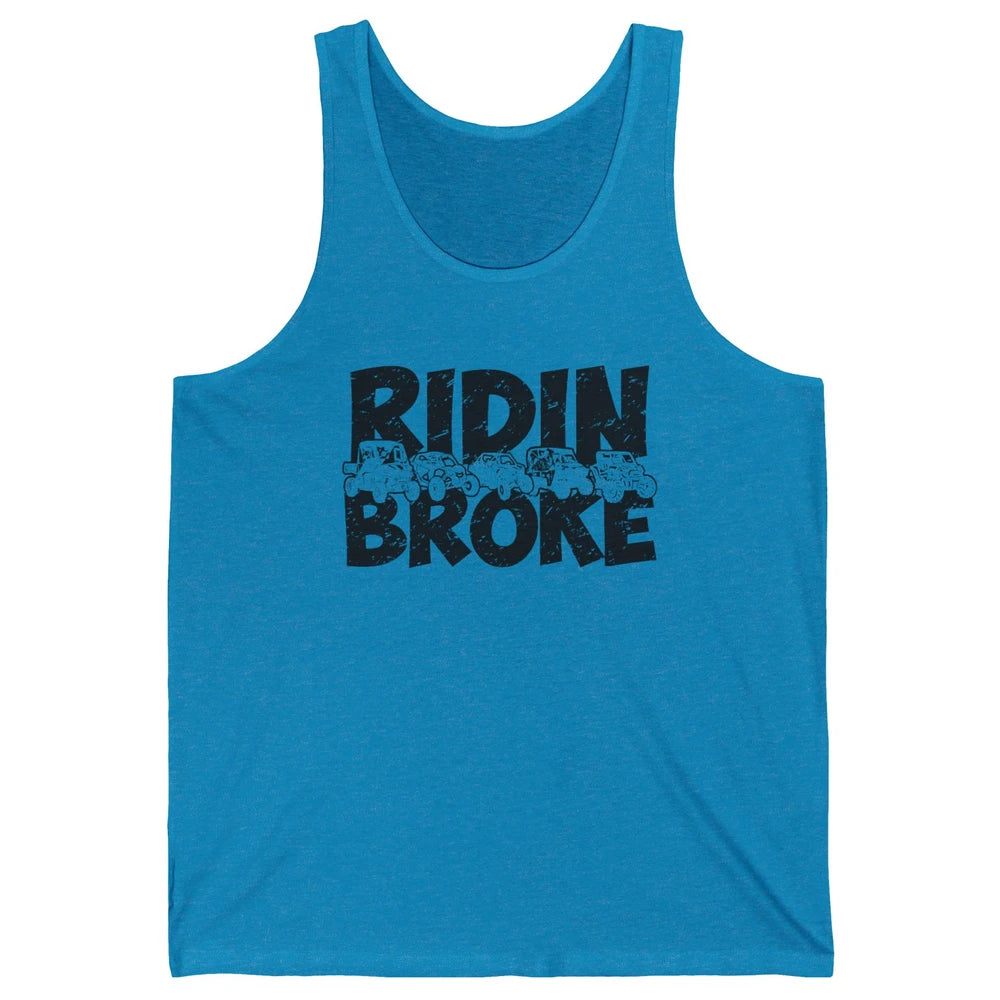 Retro UTV SXS Rider Riding Broke ATV Offroad Riding SXS Life Unisex Jersey Tank