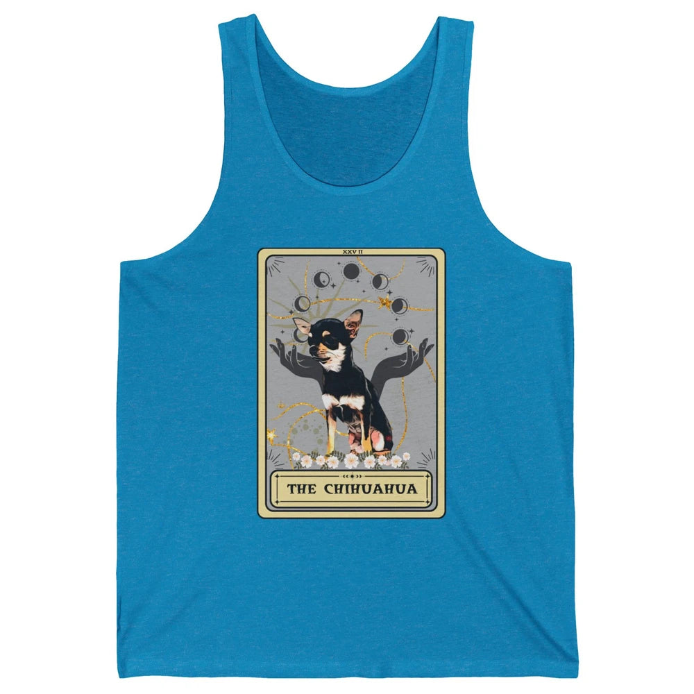 The Chihuahua Tarot Card Black Chihuahua Halloween Dog Mom Unisex Jersey Tank