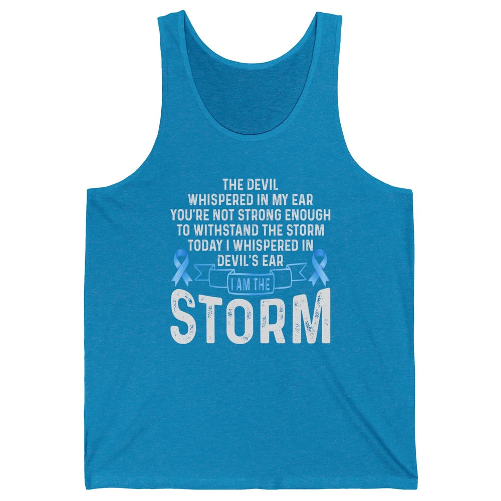 The Storm Retro Warrior Prostate Cancer Month Blue Ribbon Unisex Jersey Tank