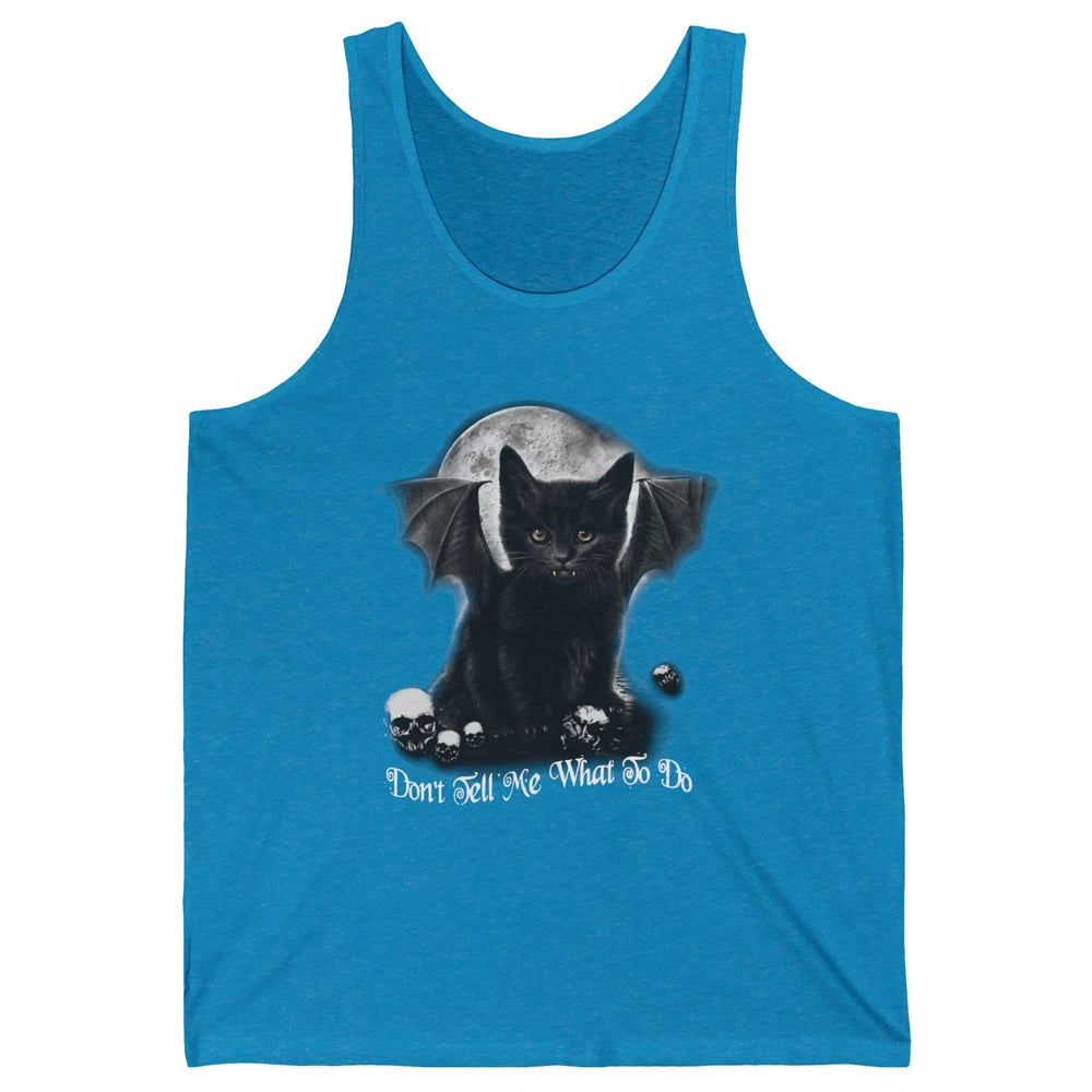 Black Cat Witch Don't Tell Me What To Do Halloween Costume Unisex Jersey Tank