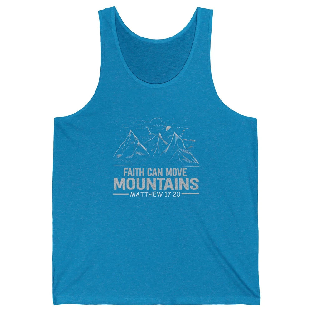 Vintage Faith Move Mountains Bible Verse Jesus Christian God Unisex Jersey Tank