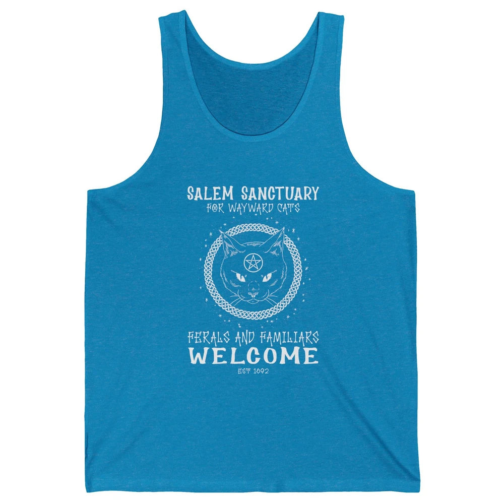 Witch Cat Salem Sanctuary Witch City Halloween Night Costume Unisex Jersey Tank