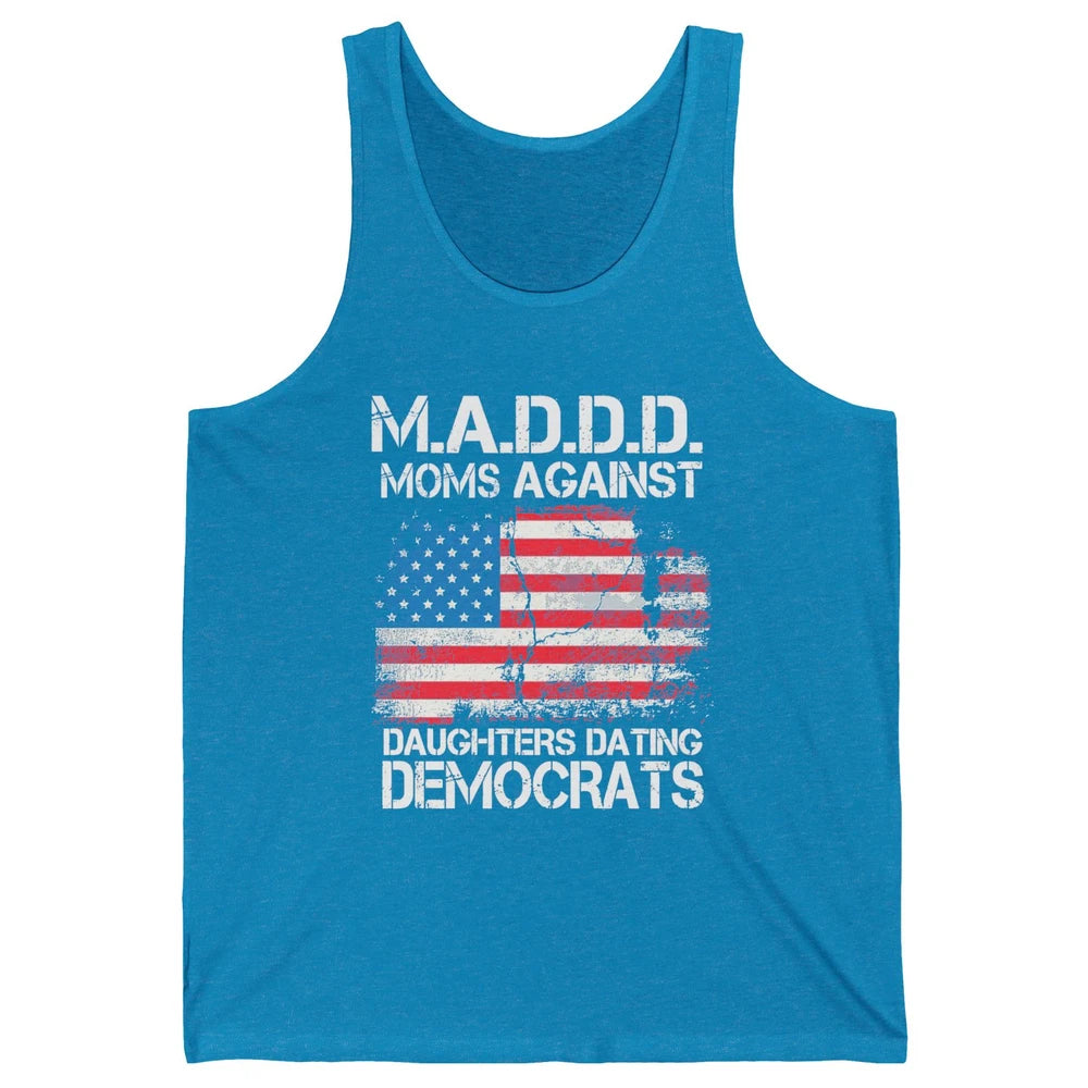 US Flag M.A.D.D.D Moms Against Daughters Dating Democrats Unisex Jersey Tank