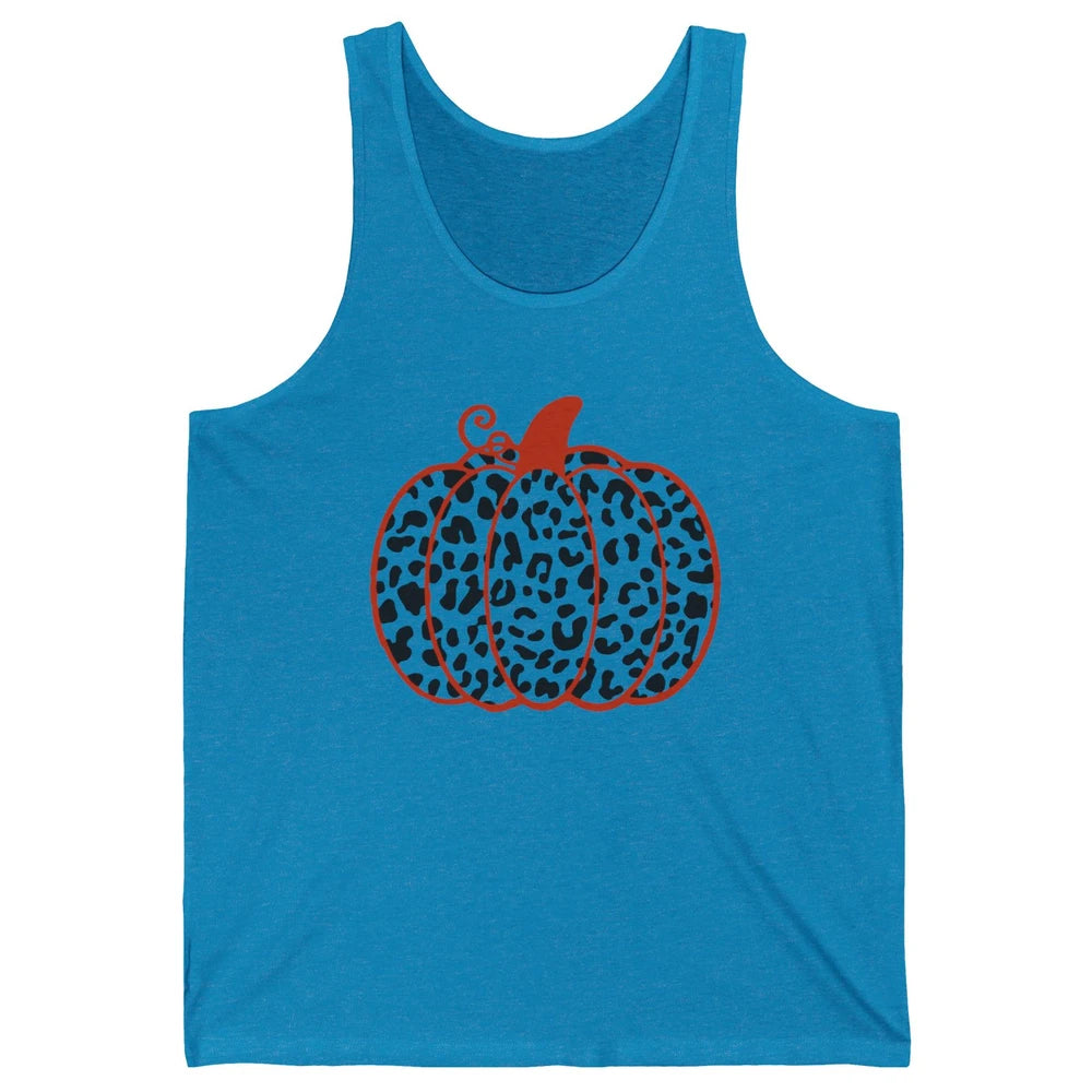 Pumpkin Leopard Fall Autumn Cheetah Pumpkin Thanksgiving Unisex Jersey Tank