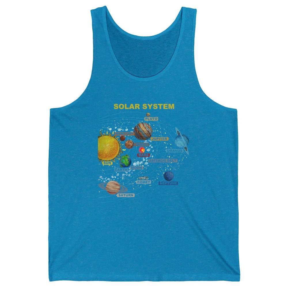 Solar System Graphic Planets Space Education Astronaut Gift Unisex Jersey Tank