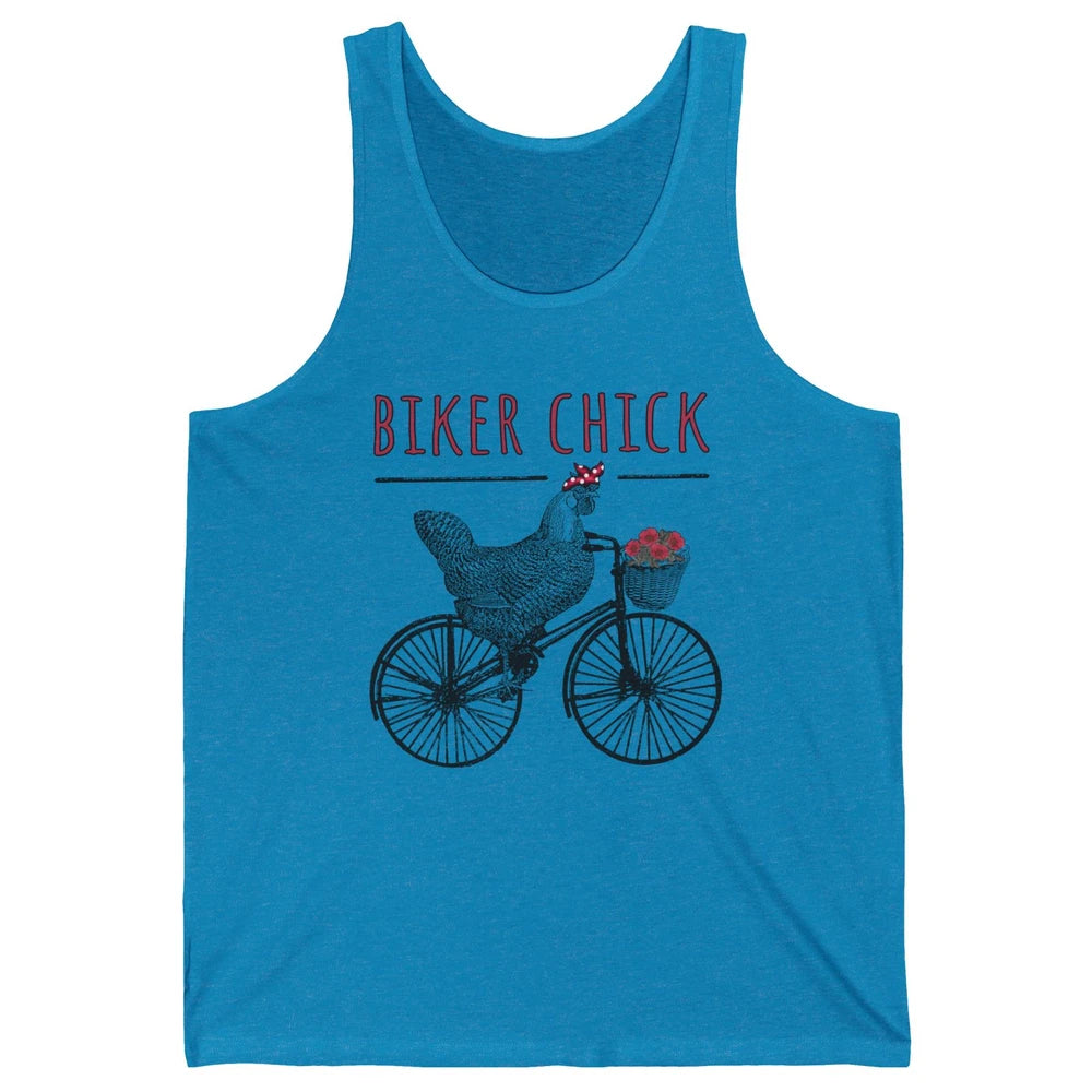 Biker Chick Funny Chicken Cycling Bicycle Women Biking Unisex Jersey Tank