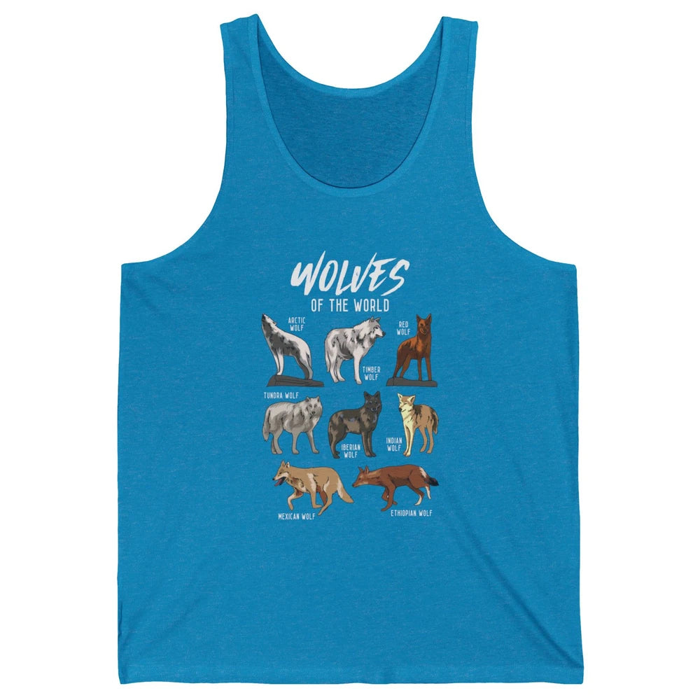 Wolves Of The World Wild Animal Moon Hunter Wolf Hunting Unisex Jersey Tank