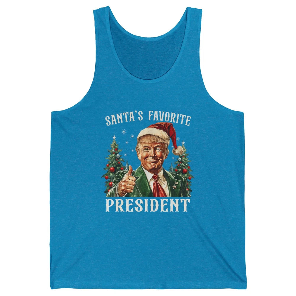 Funny Donald Trump Christmas Santa Favorite President Xmas Unisex Jersey Tank