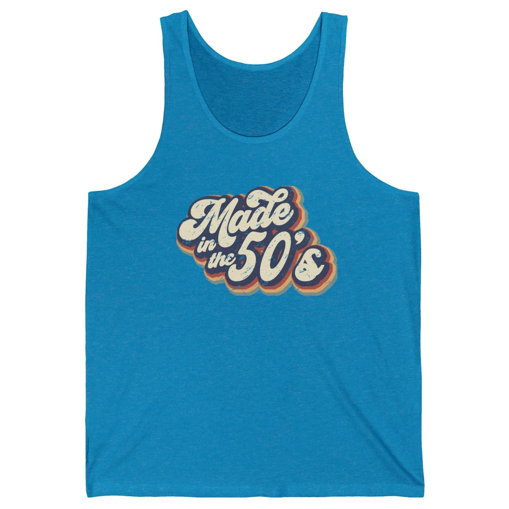 Retro Vintage Made In The 50's 1950s Born Birthday Day Gift Unisex Jersey Tank