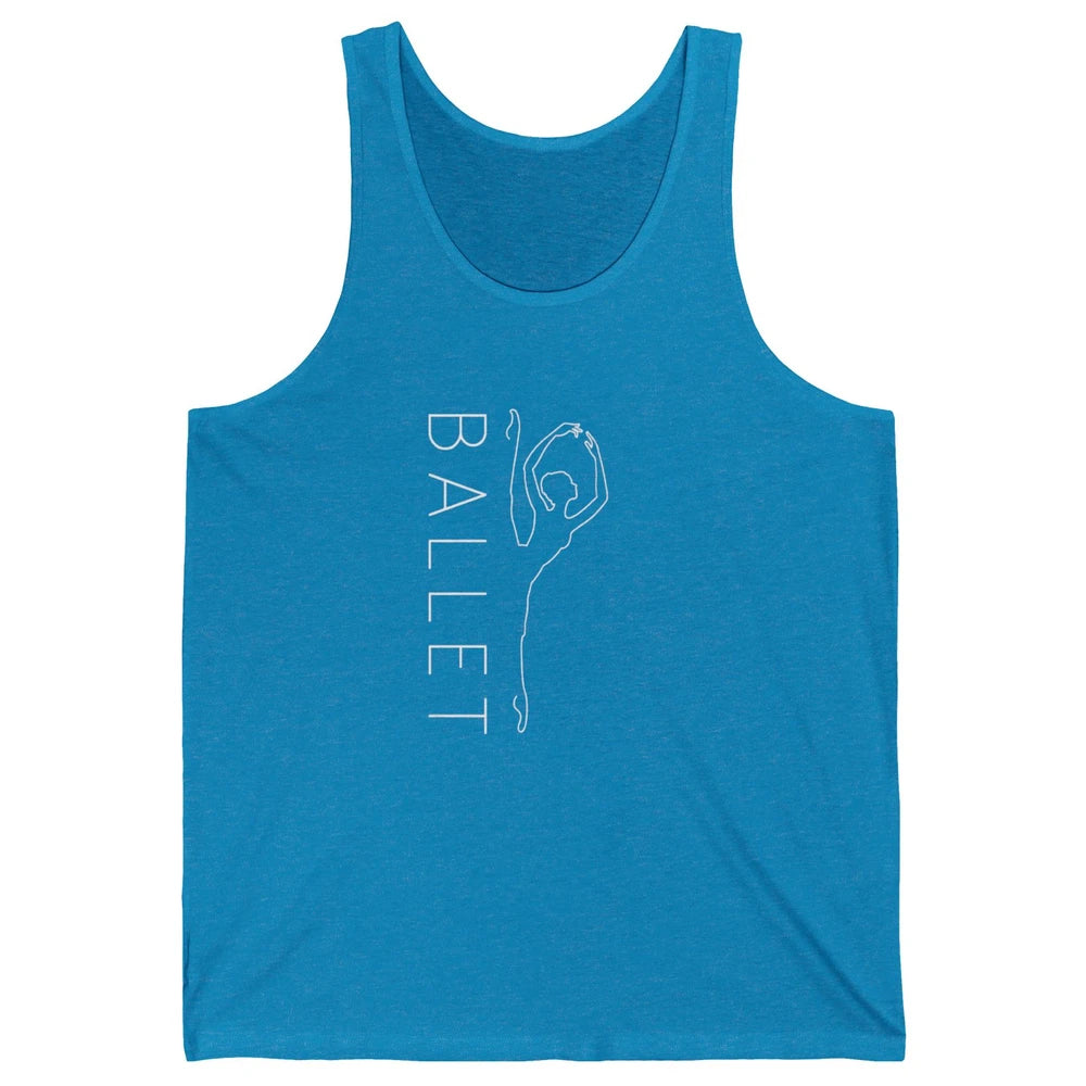 Ballet Girl On Pointe Minimalist Ballerina Dancer Dancing Unisex Jersey Tank