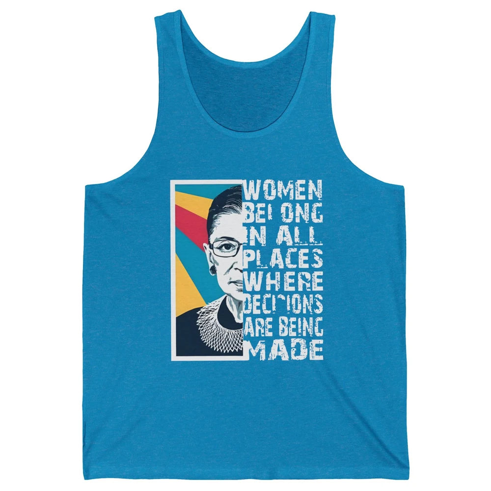 Women Rights Ruth Bader Ginsburg Feminism Support Girl Power Unisex Jersey Tank