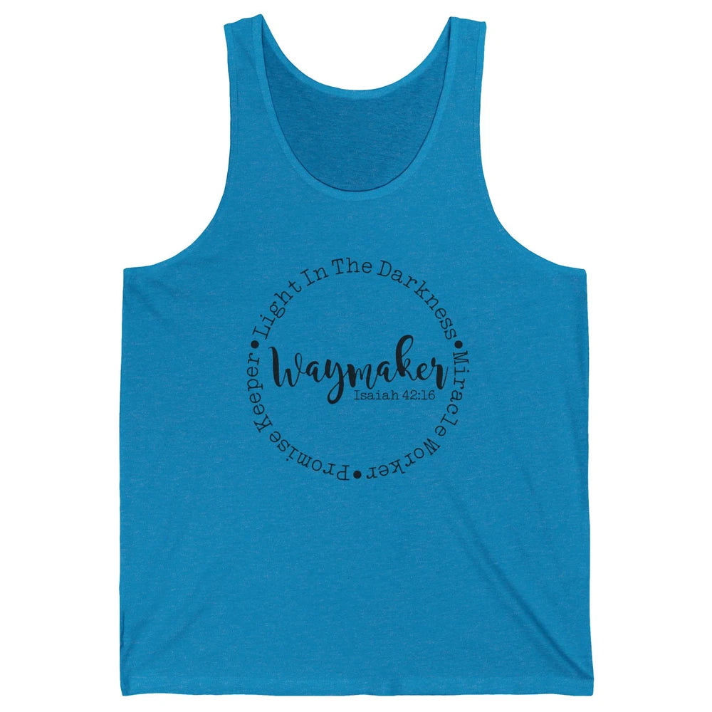 Way Maker Miracle Worker Promise Keeper Bible Christian Unisex Jersey Tank