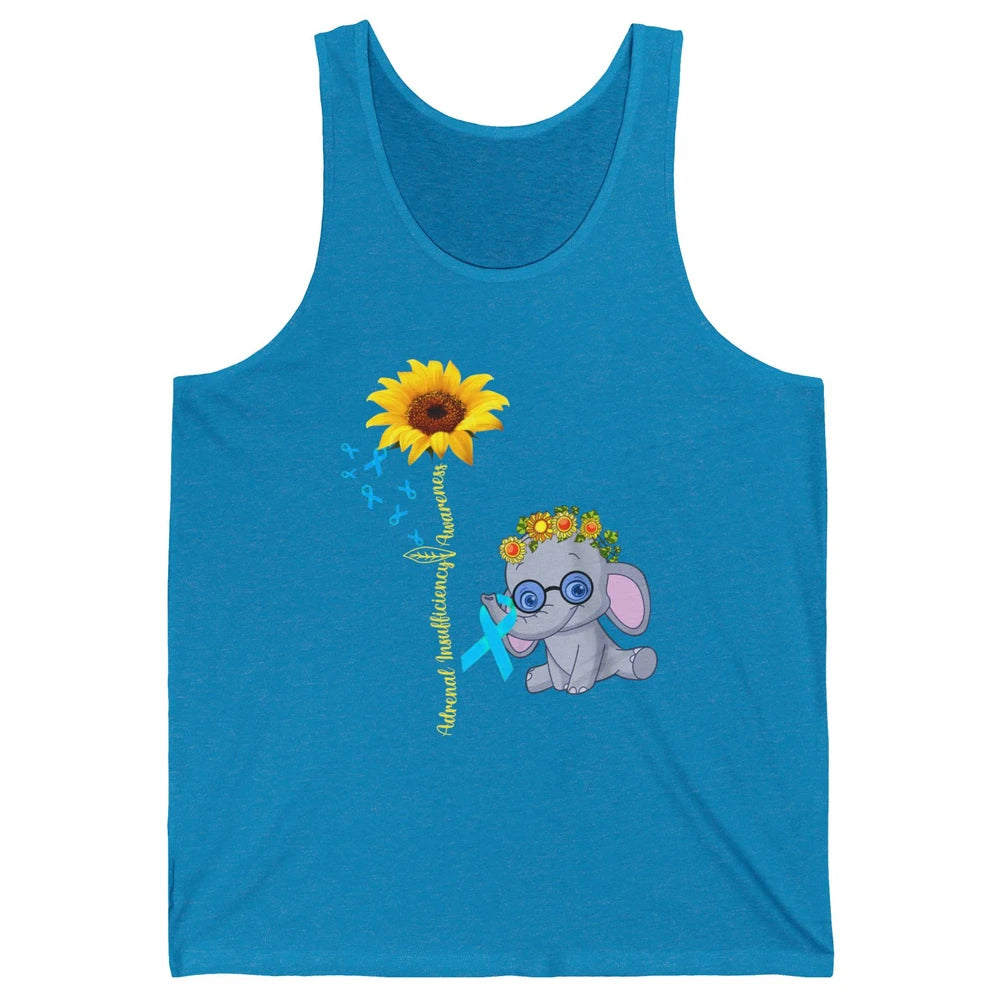 Adrenal Insufficiency Awareness Baby Elephant Sunflower Unisex Jersey Tank