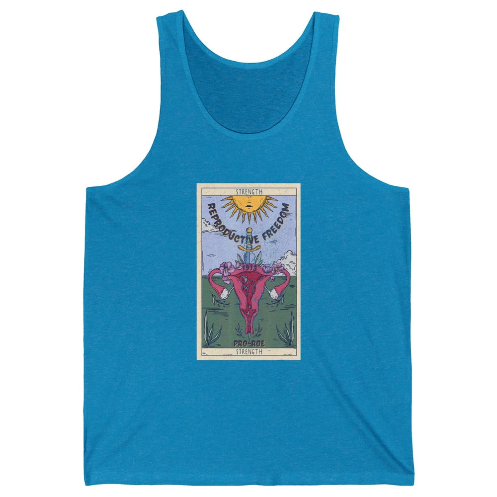 1973 Pro Roe Feminist Strength Tarot Card Mystical Halloween Unisex Jersey Tank