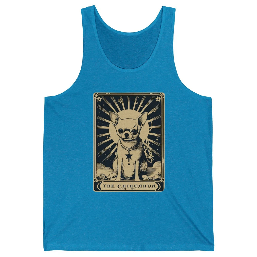 The Chihuahua Tarot Card Black Chihuahua Halloween Dog Mom Unisex Jersey Tank