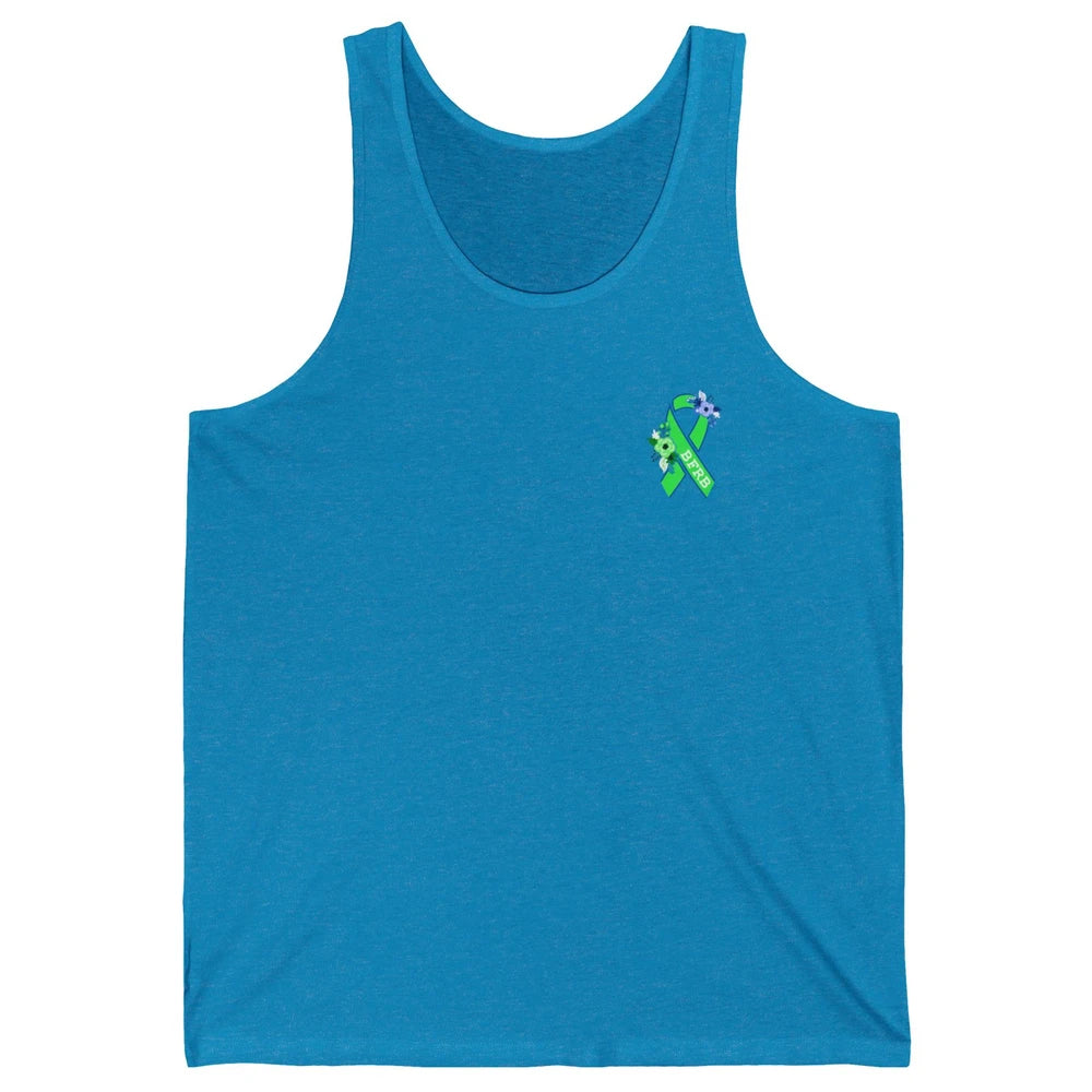 Body Focused Repetitive Disorder BFRB Floral Green Ribbon Unisex Jersey Tank