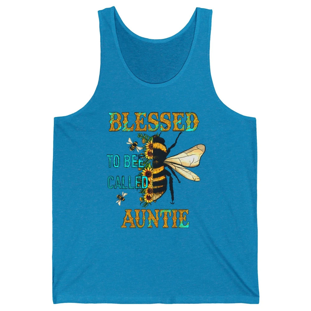 Blessed To Bee Called Auntie Pregnancy Nephew Niece Gift Unisex Jersey Tank