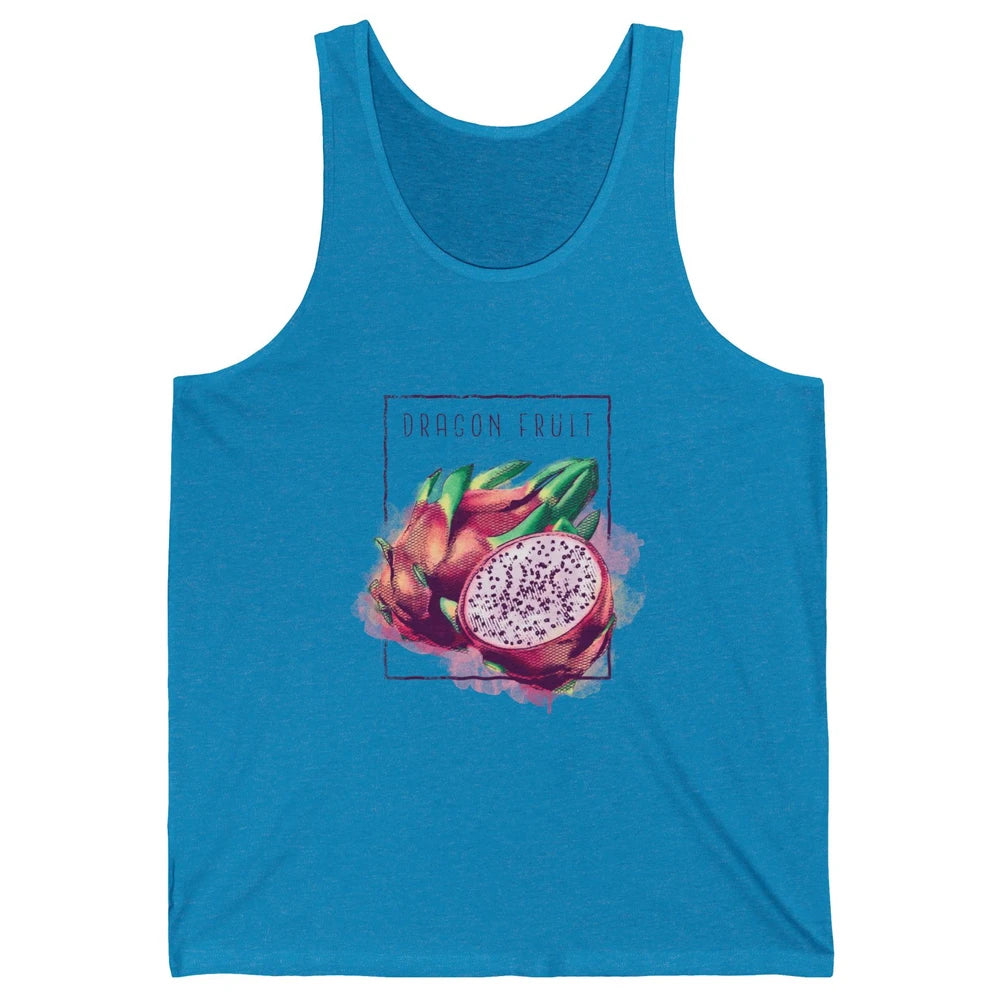 Watercolor Dragonfruit Tropical Paradise Summer Vegan Fruit Unisex Jersey Tank