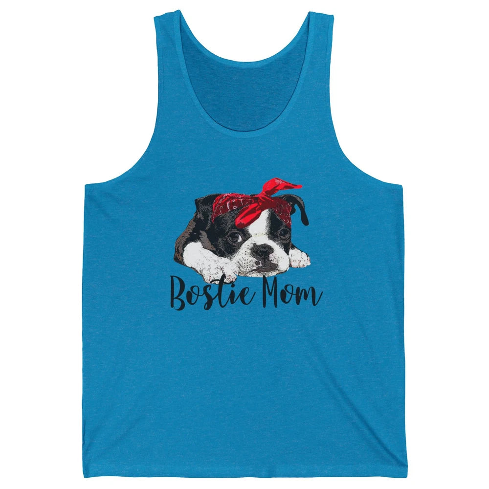 Bostie Mom Bandana Dog Mom Boston Terrier Dog Lovers Gift Unisex Jersey Tank