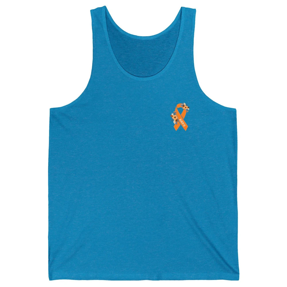 Amplified Musculoskeletal Pain Syndrome AMPS Orange Ribbon Unisex Jersey Tank