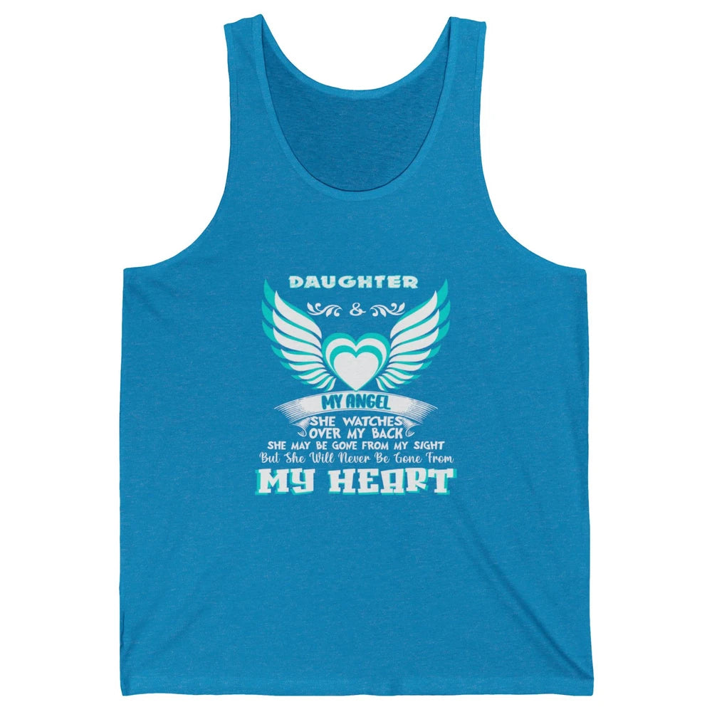 Angel Guardian She Watch Over My Back My Daughter In Heaven Unisex Jersey Tank