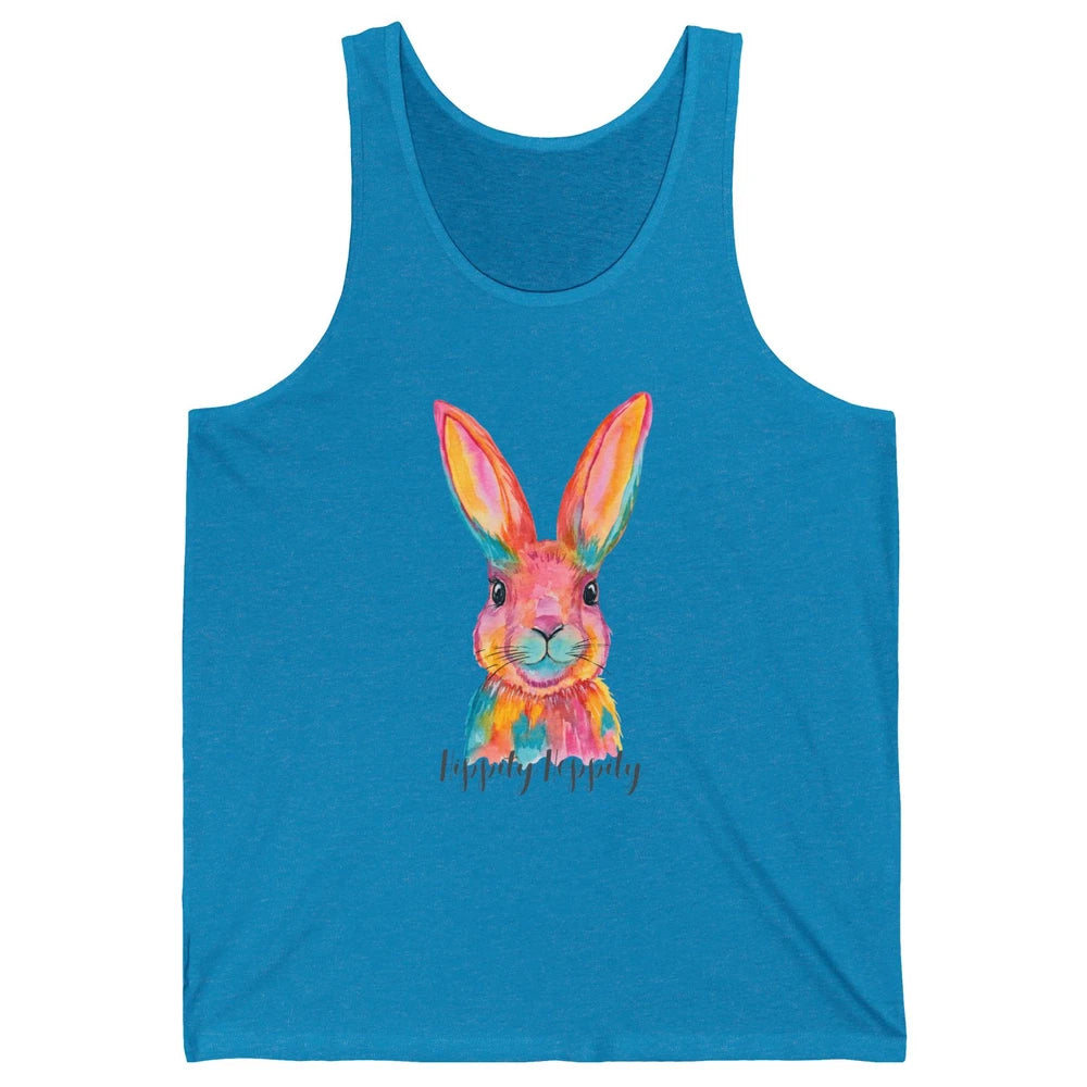 Watercolor Hippity Hoppity Bunny Dance Easter Rabbit Hip Hop Unisex Jersey Tank