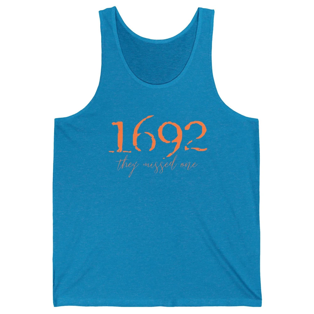 Retro Salem Witch 1692 They Missed One Halloween Witch Magic Unisex Jersey Tank