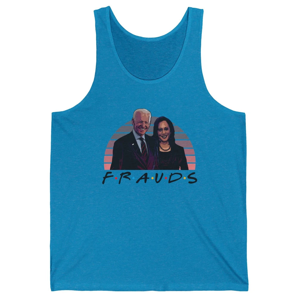 Vintage Joe Biden Frauds Anti Biden Liberals Kamala Harris Unisex Jersey Tank