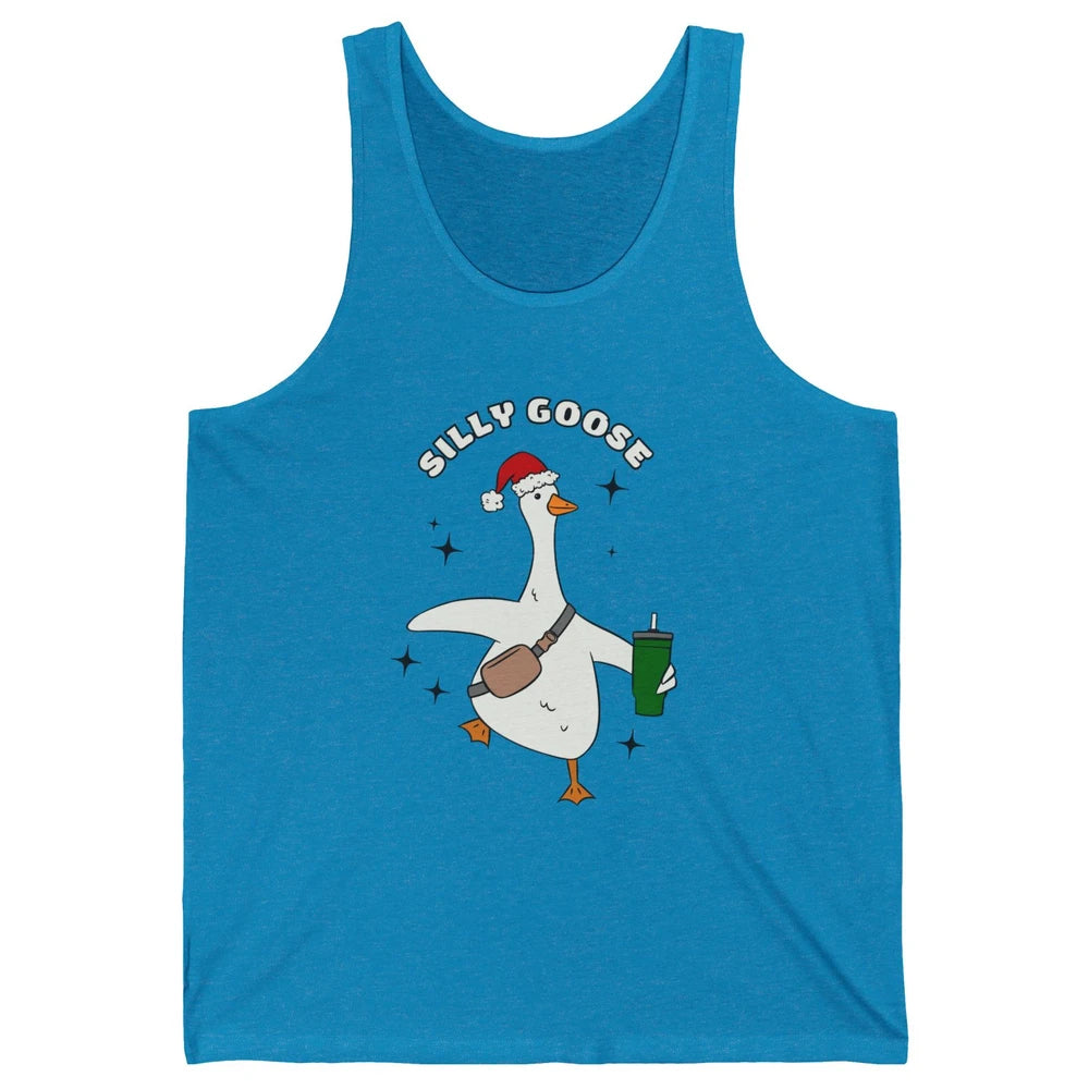 Funny Silly Goose Boojee Christmas Goose Bag And Cup Holiday Unisex Jersey Tank