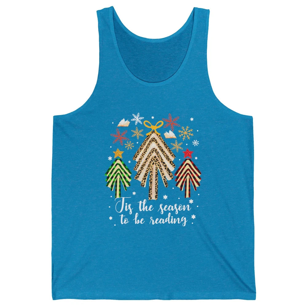 Books Christmas Tree Tis The Season To Be Reading Christmas Unisex Jersey Tank