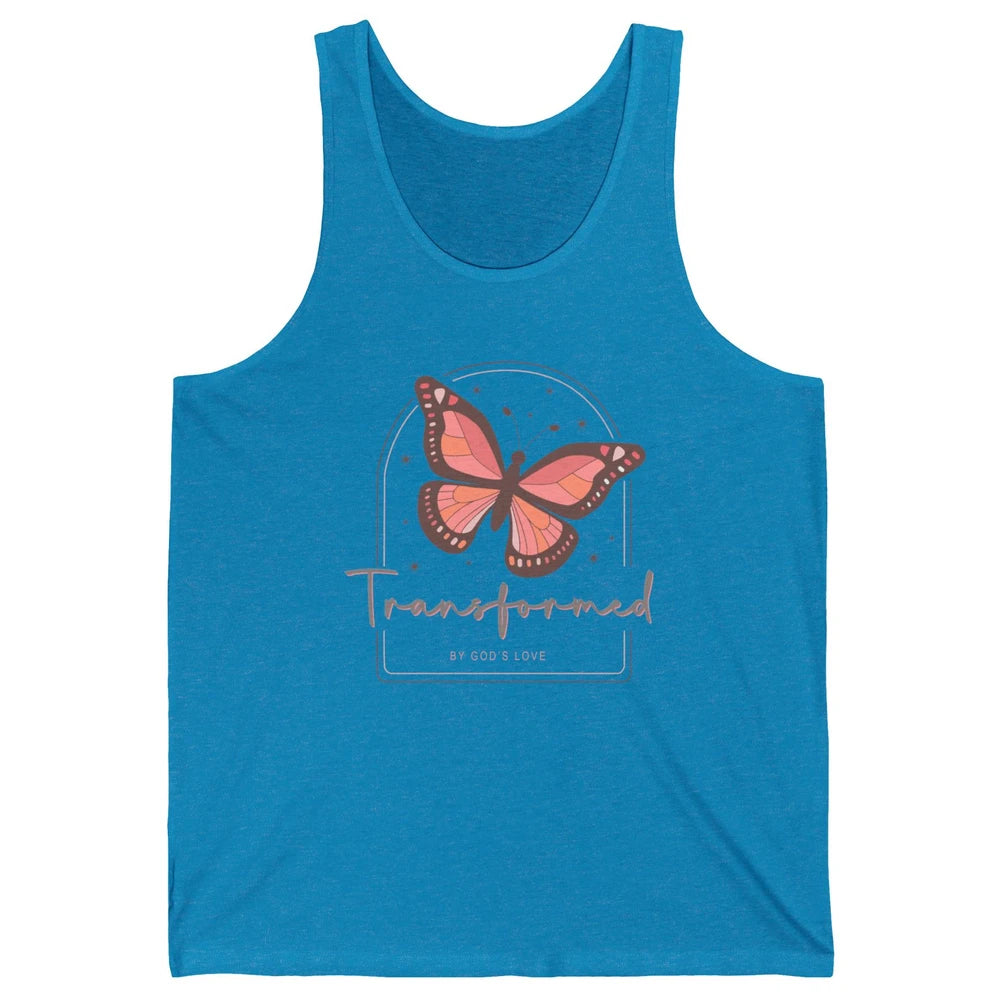 Transformed By God's Love Butterfly Faith Christian Jesus Unisex Jersey Tank