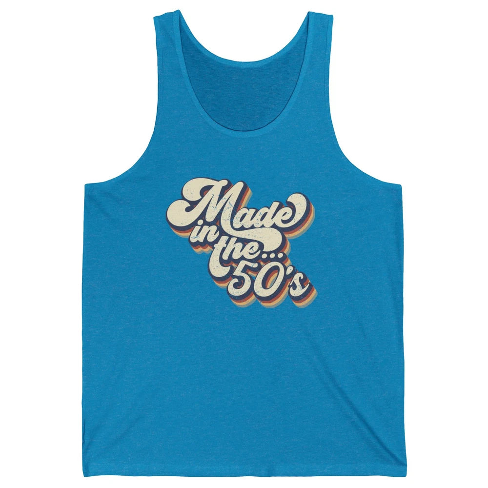 Retro Vintage Made In The 50's 1950s Born Birthday 50s Born Unisex Jersey Tank