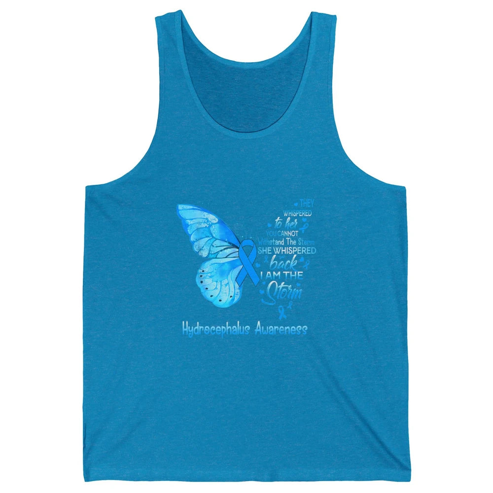 The Storm Butterfly Blue Warrior Hydrocephalus Cancer Month Unisex Jersey Tank