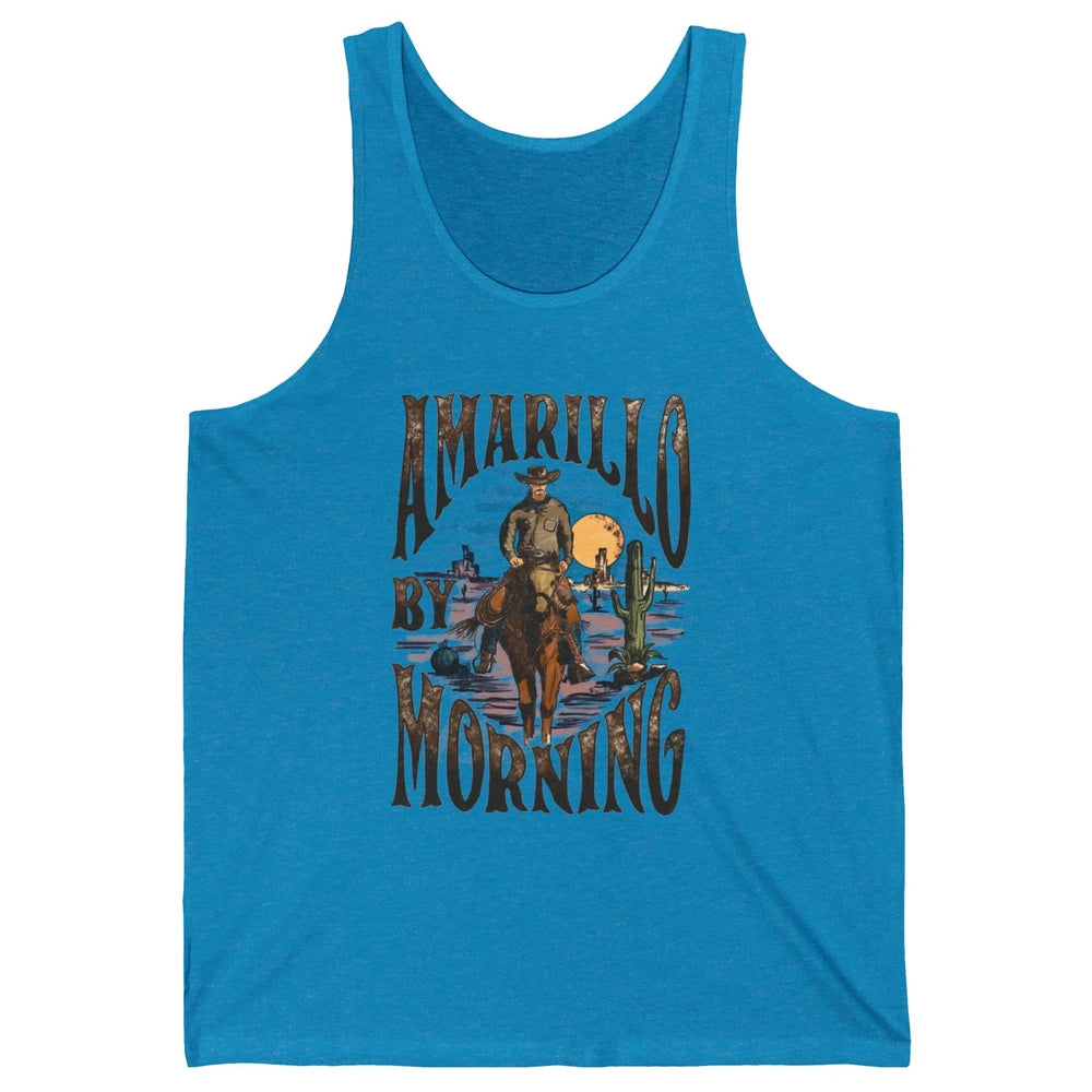 Amarillo By Morning Western Country Music Texas Cowboy Gift Unisex Jersey Tank