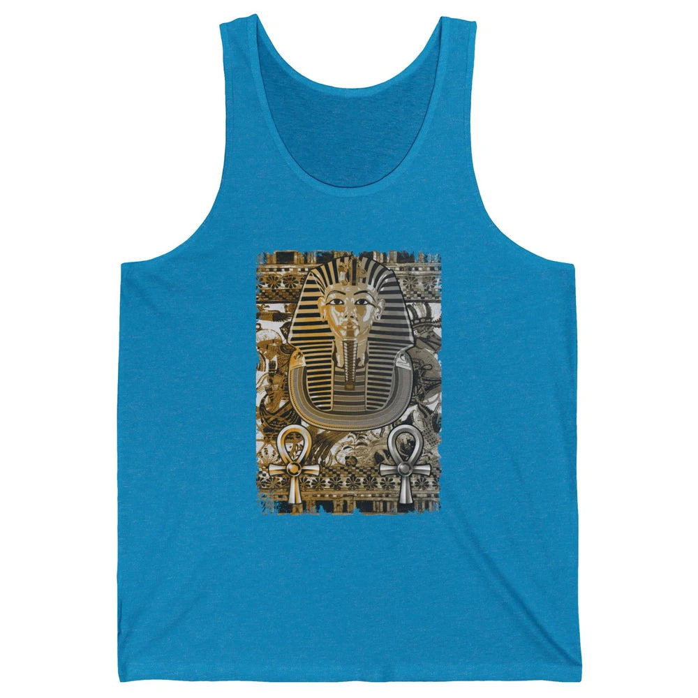 Ancient Egyptian Pyramid Golden King Tut Pharaoh Tutankhamun Unisex Jersey Tank