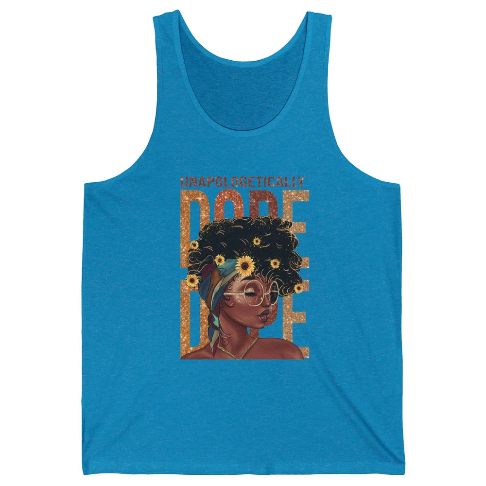 Unapologetically Dope Black Girl Black Pride Afro American Unisex Jersey Tank