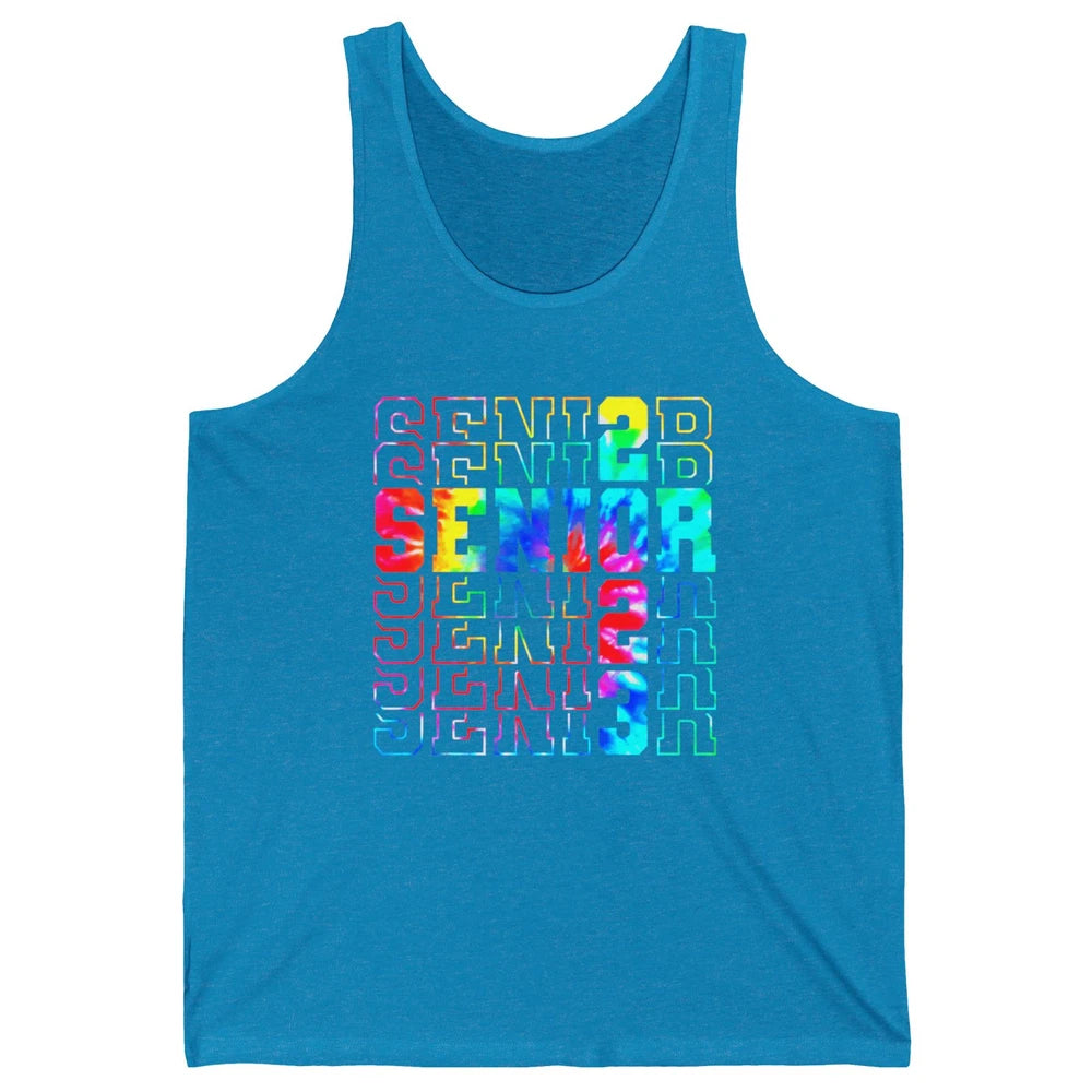 Tie Dye Senior 2023 Class Of 2023 Graduate Bachelor Gift Unisex Jersey Tank