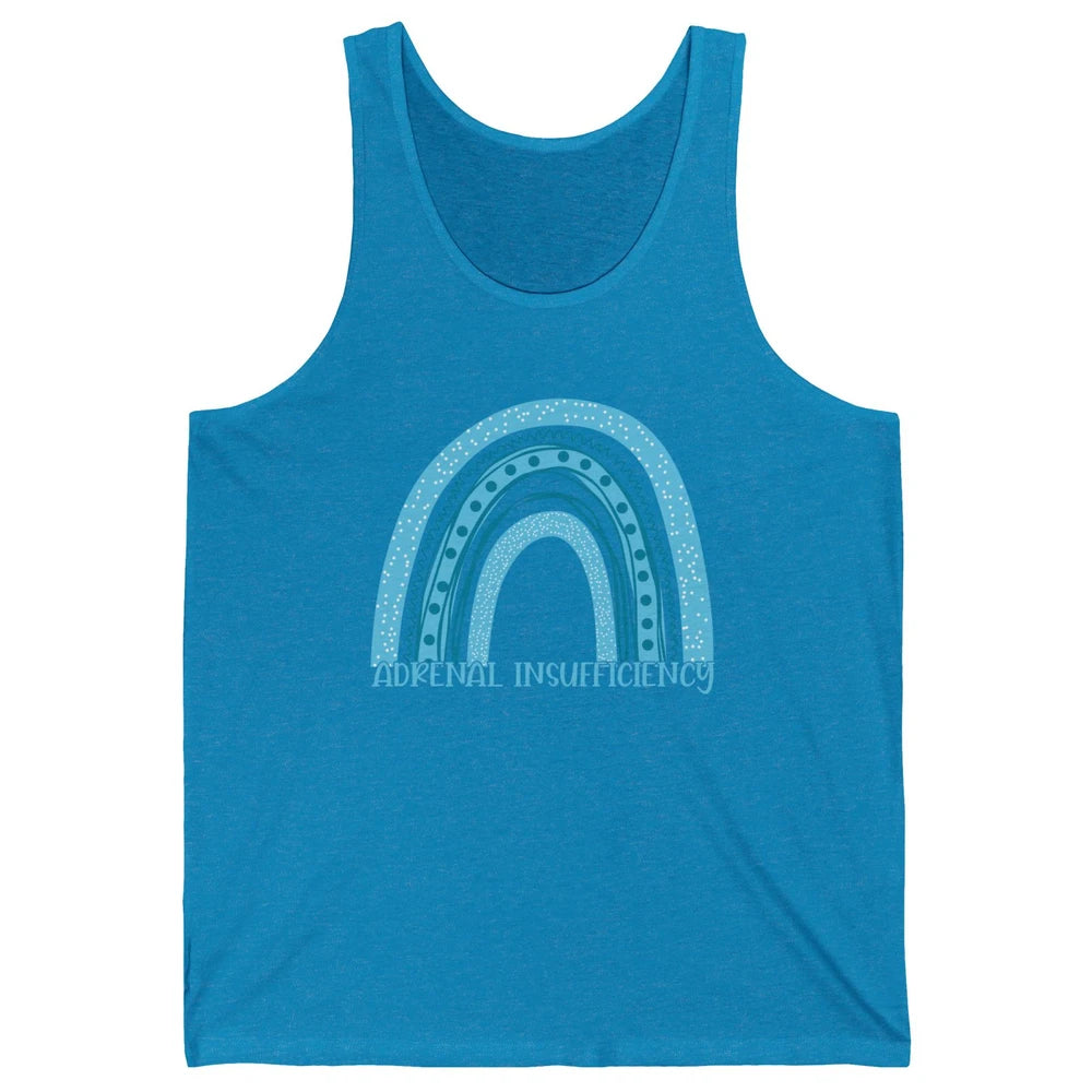 Adrenal Insufficiency Awareness Floral Light Blue Rainbow Unisex Jersey Tank