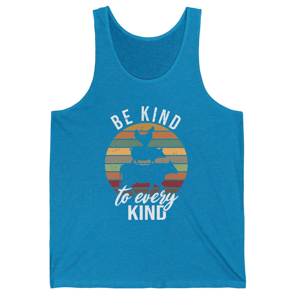 Retro Vegan Be Kind To Every Kind Vegetarian Friend Not Food Unisex Jersey Tank