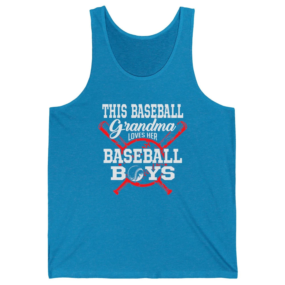 Baseball Grandma Loves Her Baseball Boys Proud Baseball Nana Unisex Jersey Tank