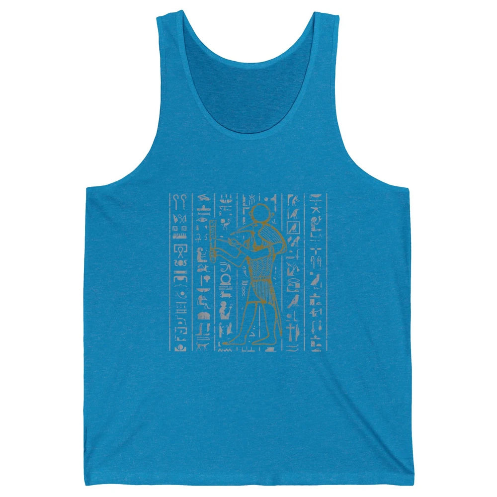 Ancient Egyptian Hieroglyphics Egypt Pyramid Archaeologist Unisex Jersey Tank